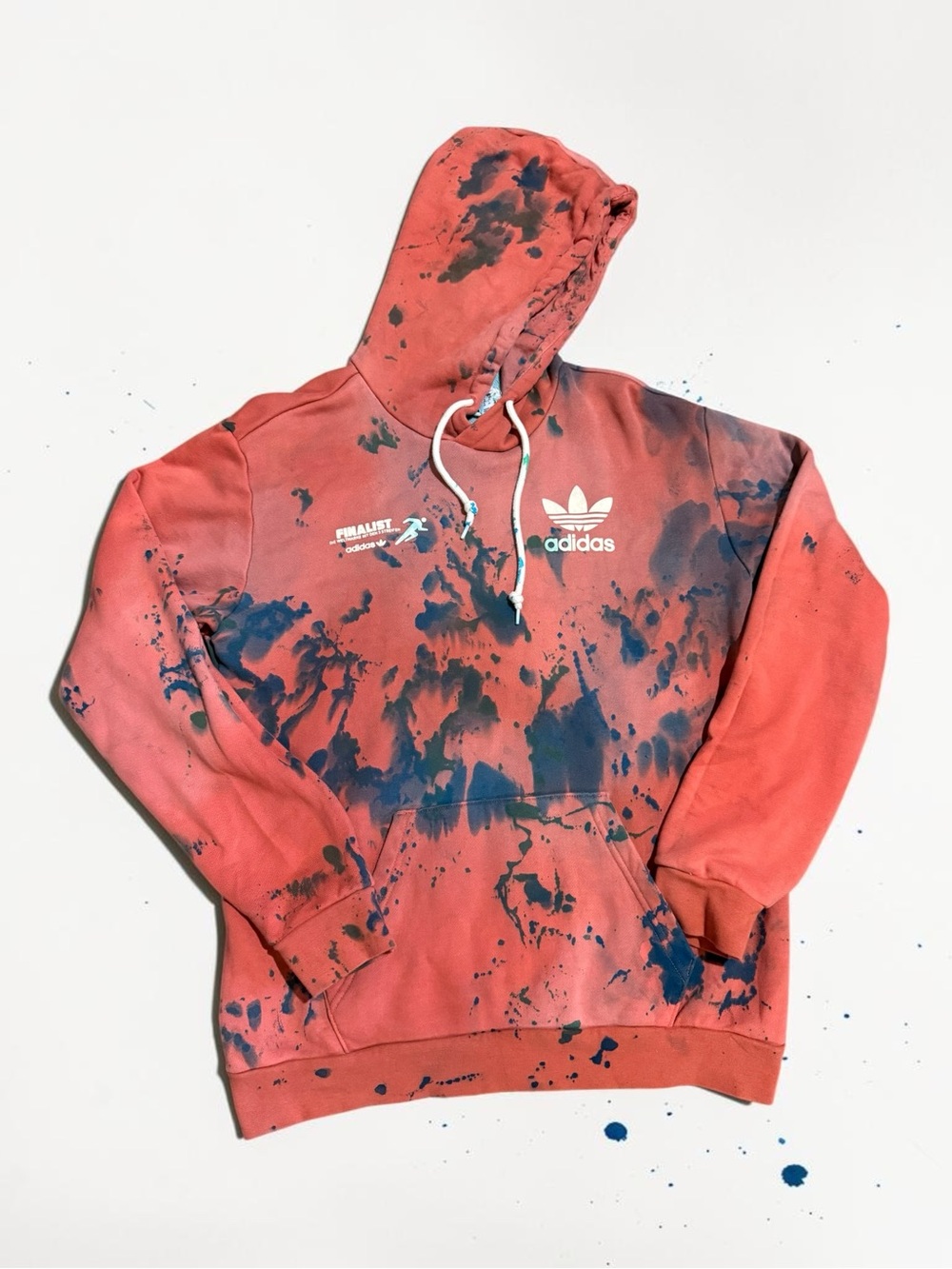 Adidas Originals medium Tie Dye Hoodie peach trefoil